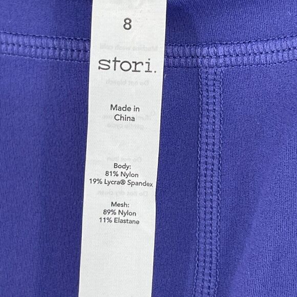 NWT Stori Blue Violet High Rise Tight Alibi Cropped Legging Size 8 - Picture 3 of 6